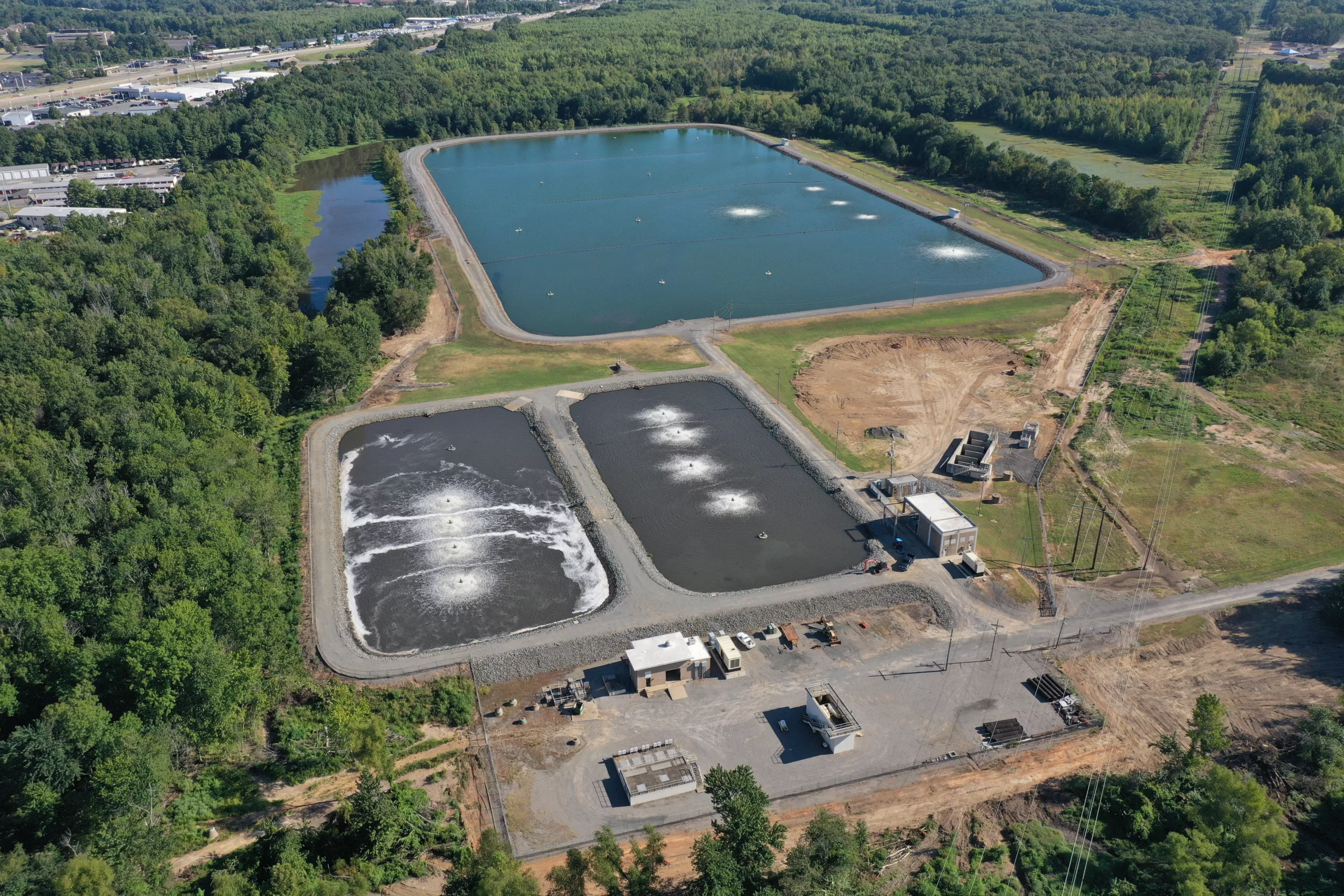 aerial view of 5 mile creek treatment plant