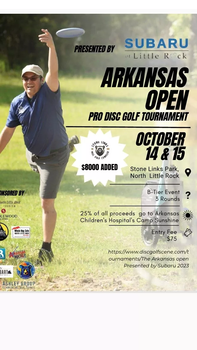 disc golf event flyer