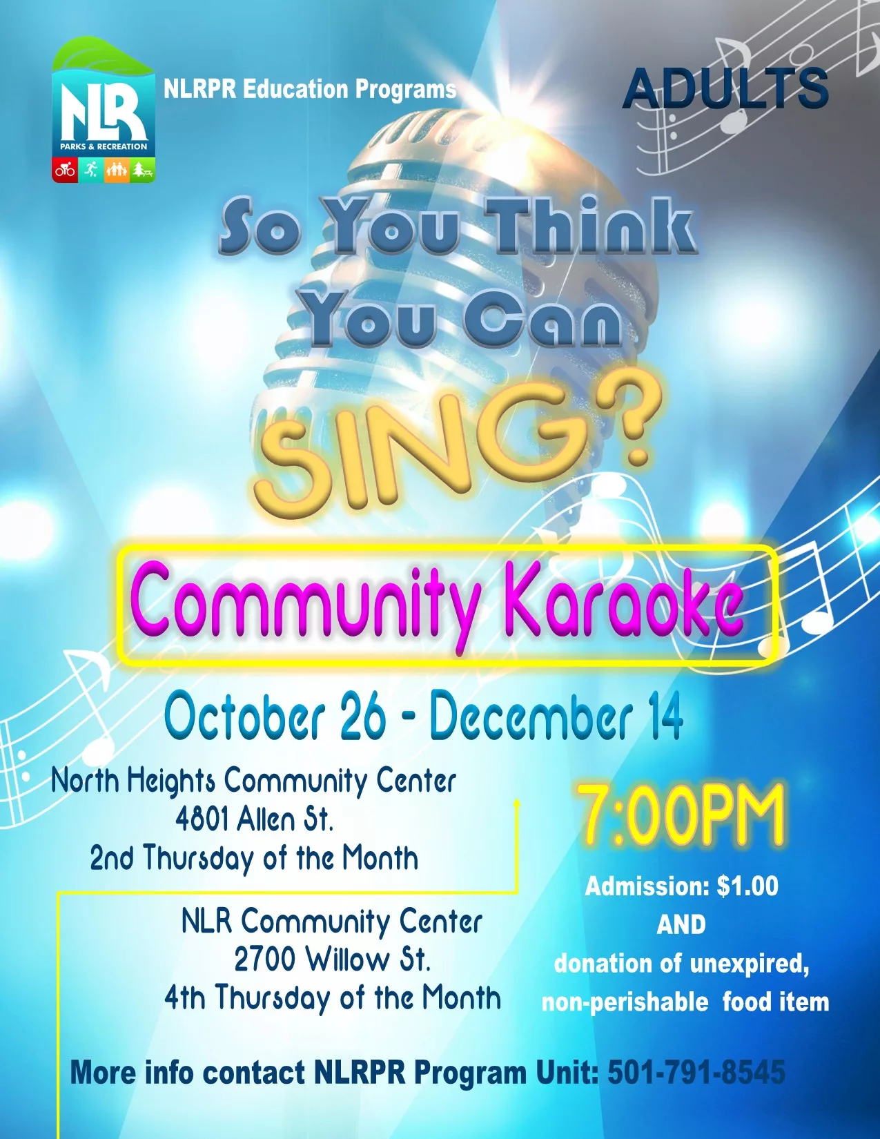 community karaoke event info