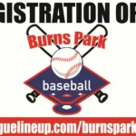 logo for burns park baseball registration