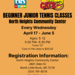 info flyer for junior tennis at NHCC