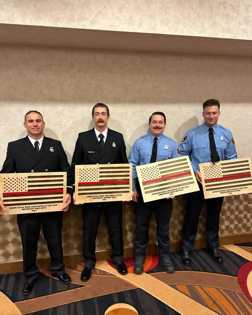 photo of award recipients from fire department