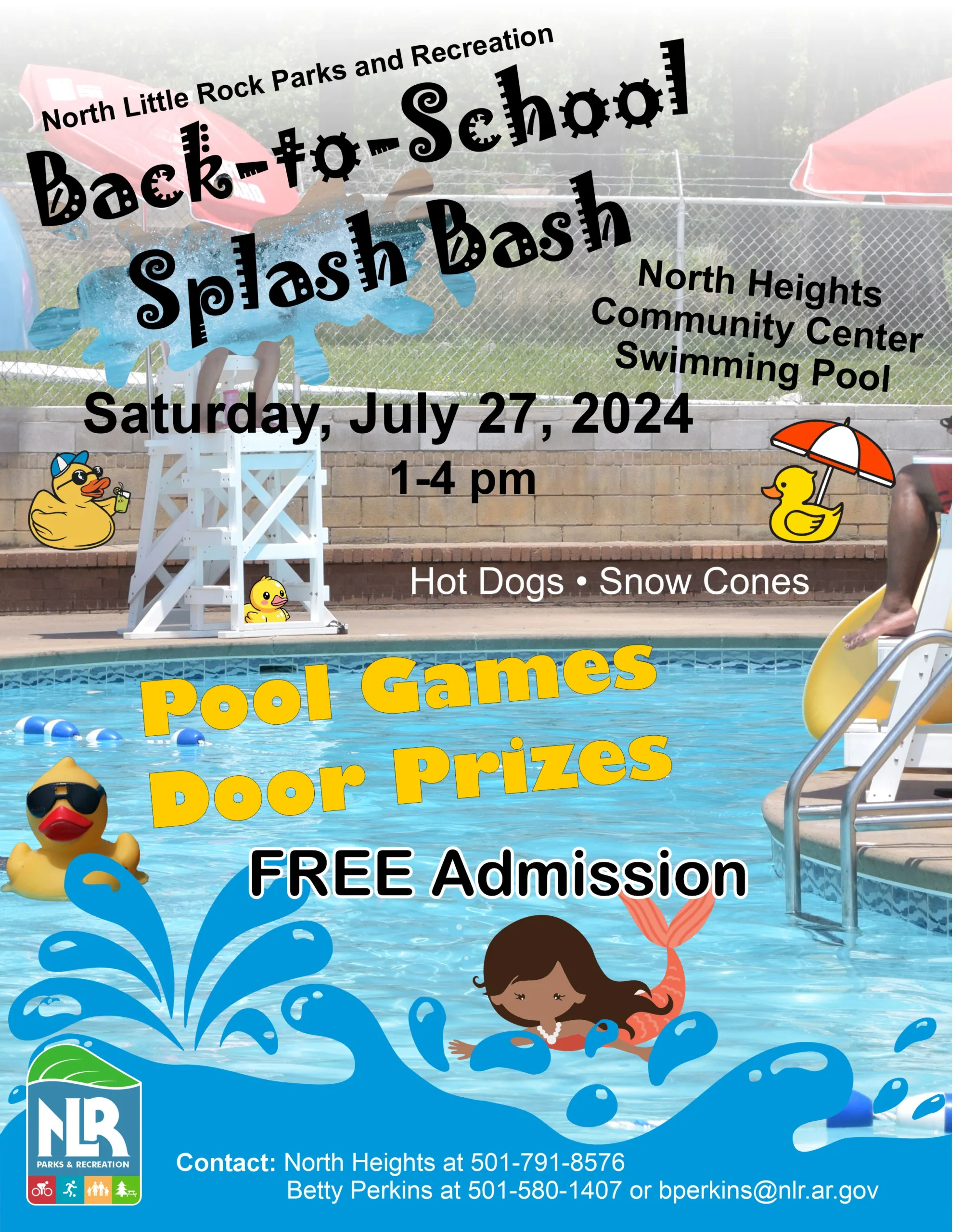 image of pool and event information