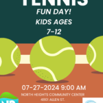 info graphic for tennis fun day