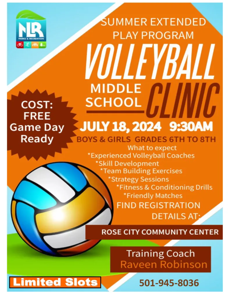 volleyball clinic info graphic