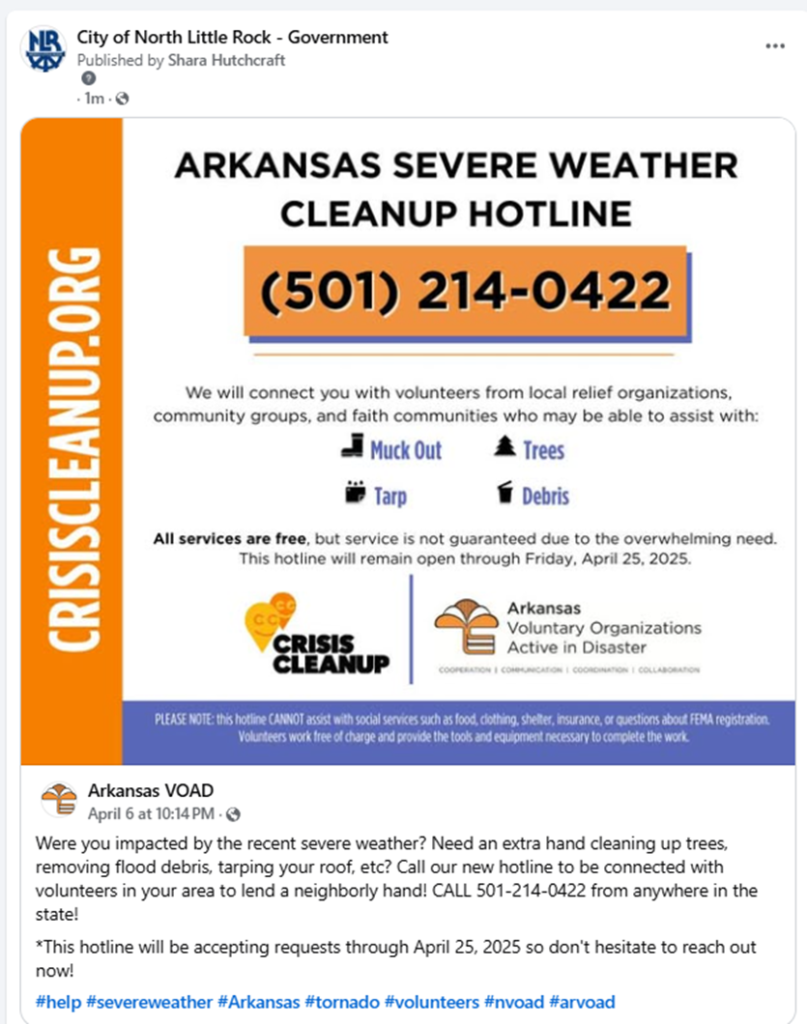 crisis cleanup info graphic