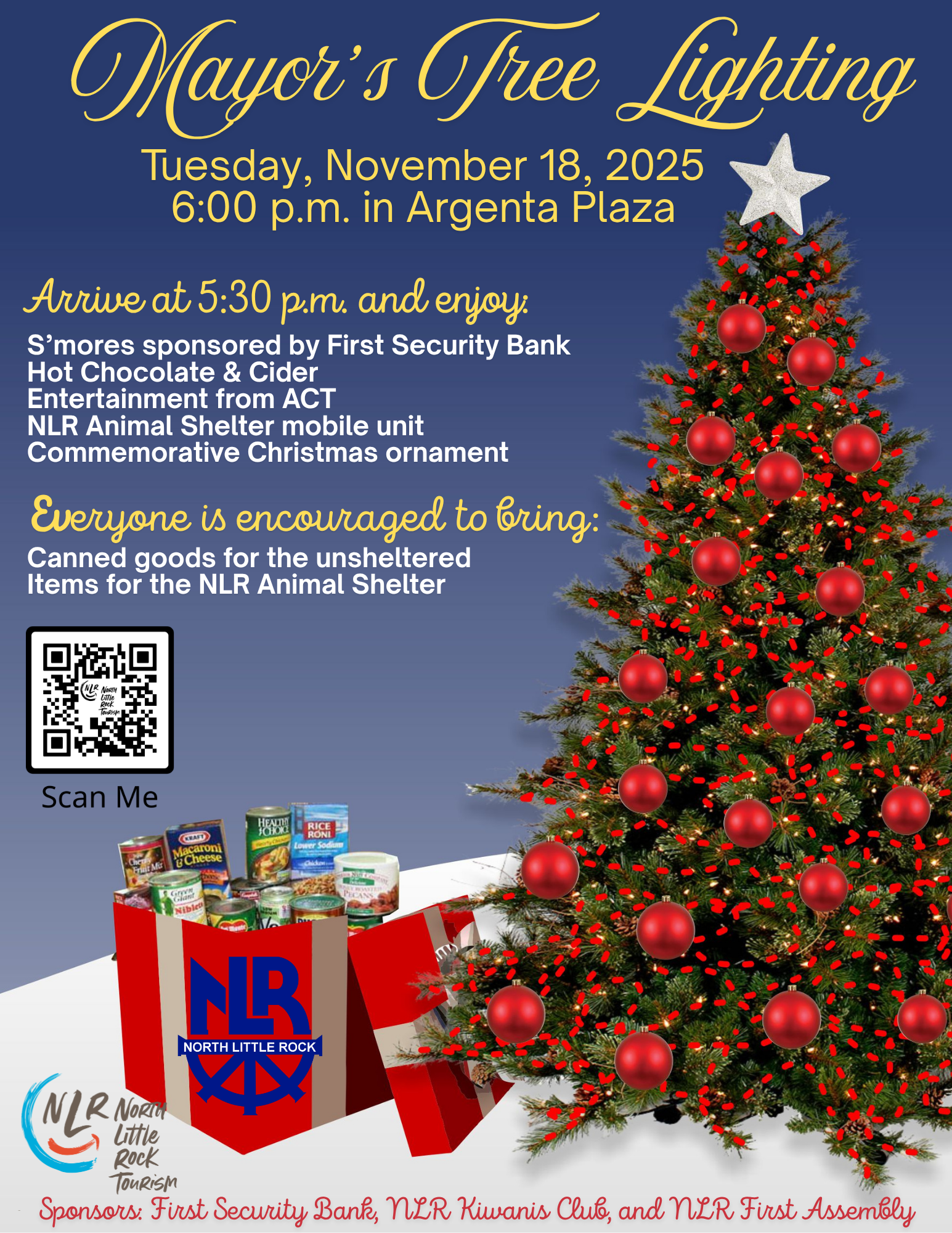 Mayors Tree Lighting 2025 event info graphic