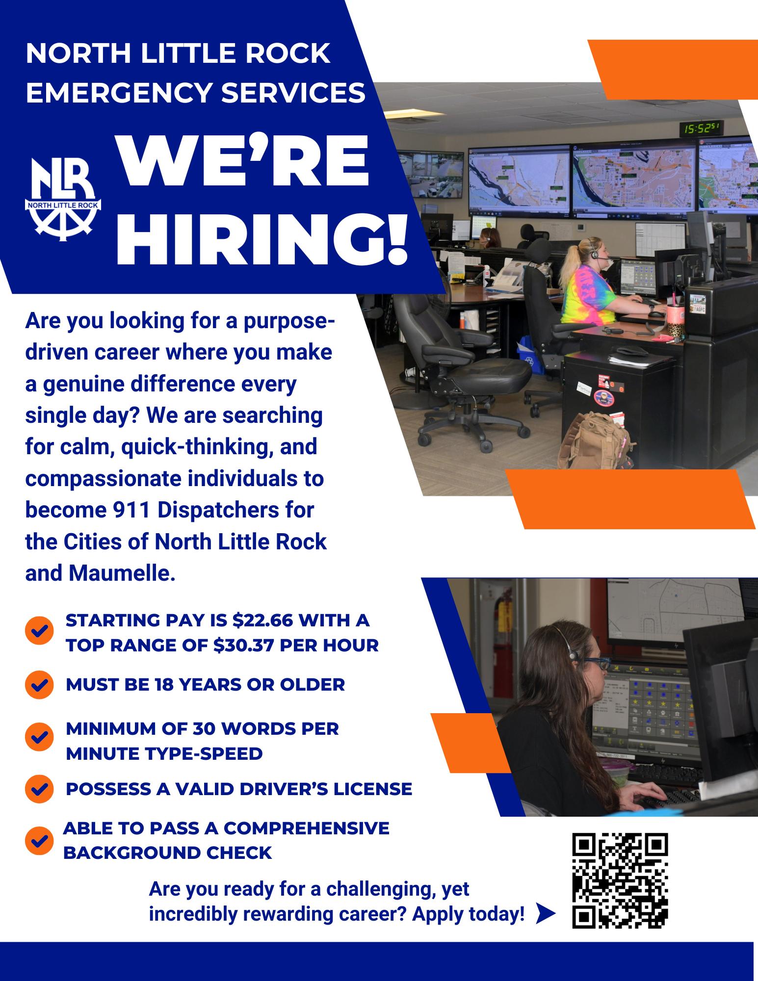 Become a 911 Dispatcher in NLR