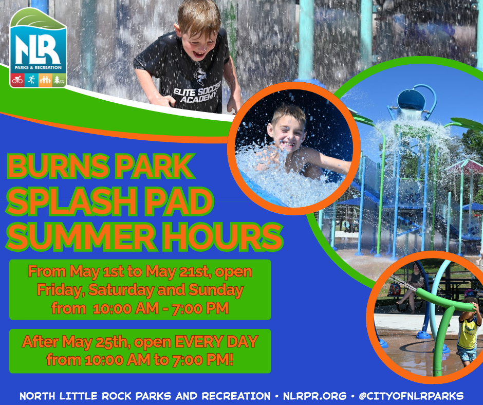 Make a splash this summer in North Little Rock at the Burns Park Splash Pad!