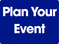 Graphic with a dark blue background and bold white text reading “Plan Your Event.”