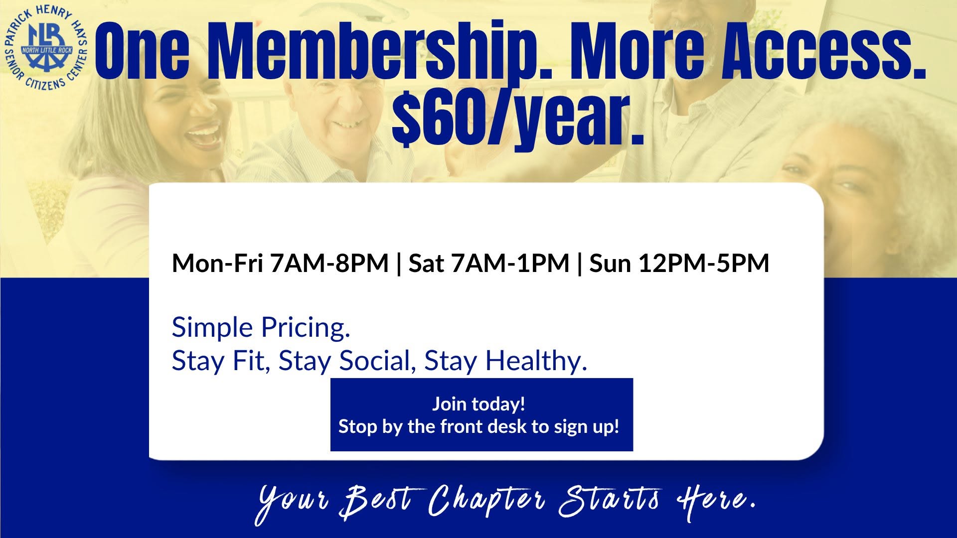 Exciting New Membership Information for Patrick Henry Hays Senior Center