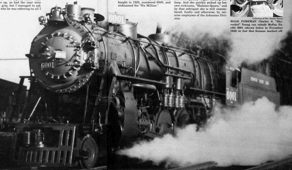MoPac photo; W.M. Adams Collection - Train 6001